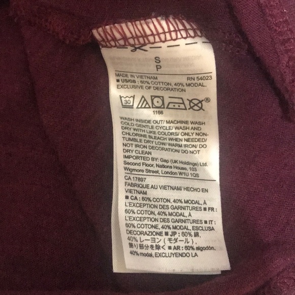 Gap woman’s top burgundy size S - Picture 5 of 5